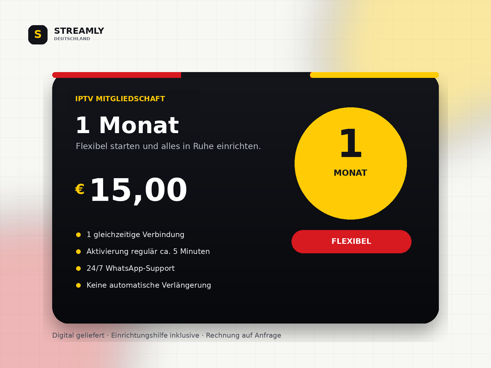 IPTV Mitgliedschaft – 1 Monat