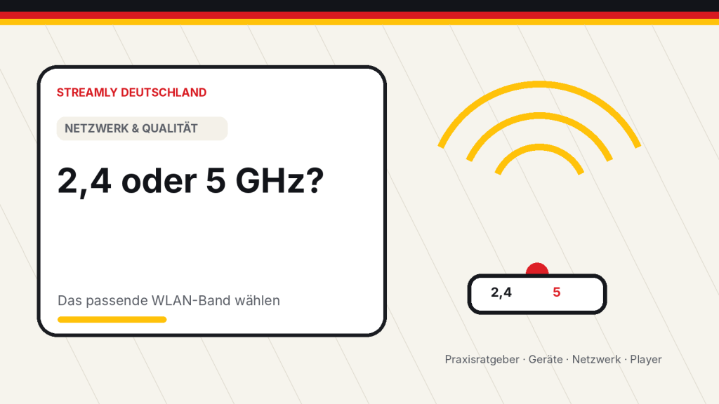 Vergleich von 2,4-GHz- und 5-GHz-WLAN für Streaming im Wohnzimmer
