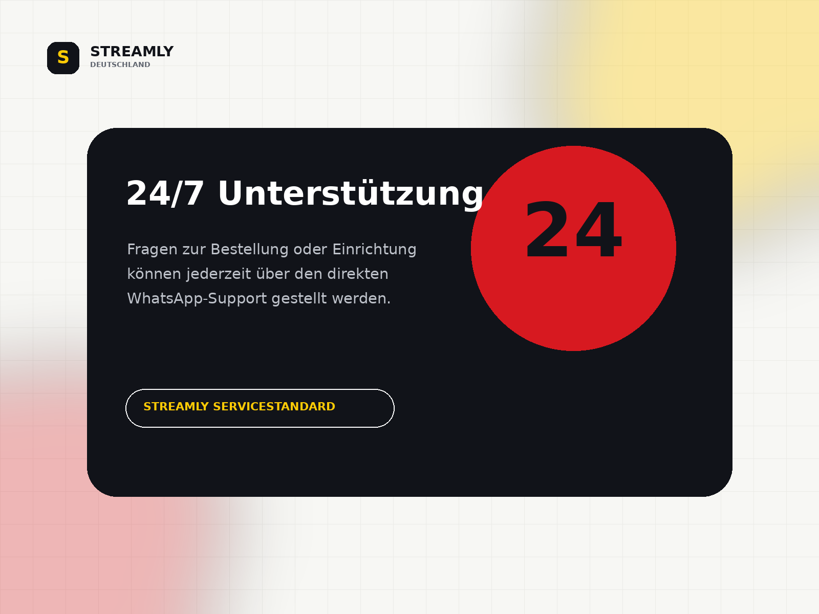 Streamly WhatsApp-Support rund um die Uhr