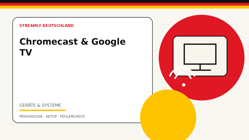 Illustration zum Ratgeber IPTV mit Chromecast und Google TV Streamer einrichten