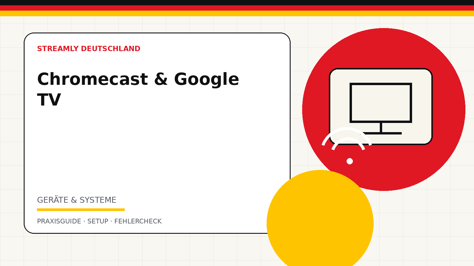 Illustration zum Ratgeber IPTV mit Chromecast und Google TV Streamer einrichten