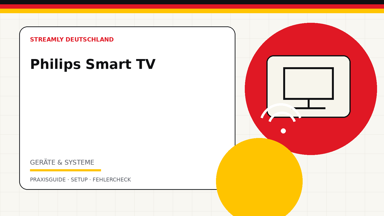 Illustration zum Ratgeber IPTV auf Philips Smart TV einrichten: Google TV, Android TV oder Saphi