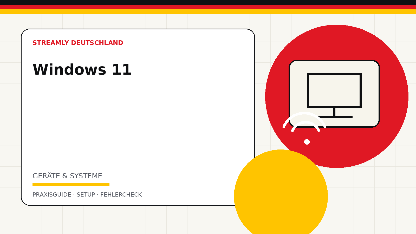 Illustration zum Ratgeber IPTV unter Windows 11 einrichten: Webplayer, App und Netzwerk